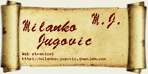 Milanko Jugović vizit kartica